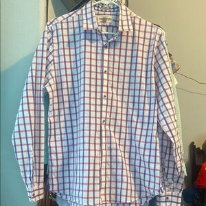 Brooks Brothers Blue and Red Casual Button Down Shirt